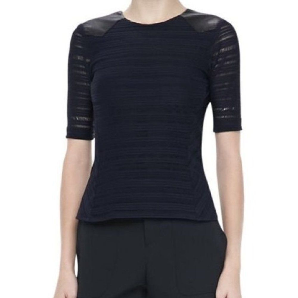 Rag & Bone Basha Lamb Leathe Blouse Top Size M